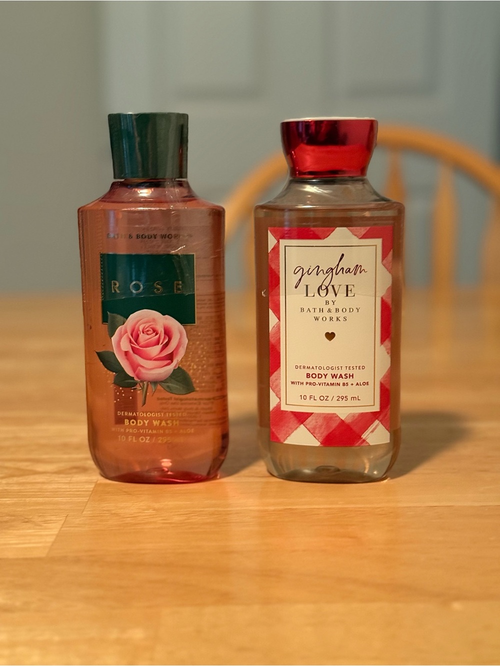 Bath & Body Works Rose & Gingham Love Body Wash Duo - Full Size NWT